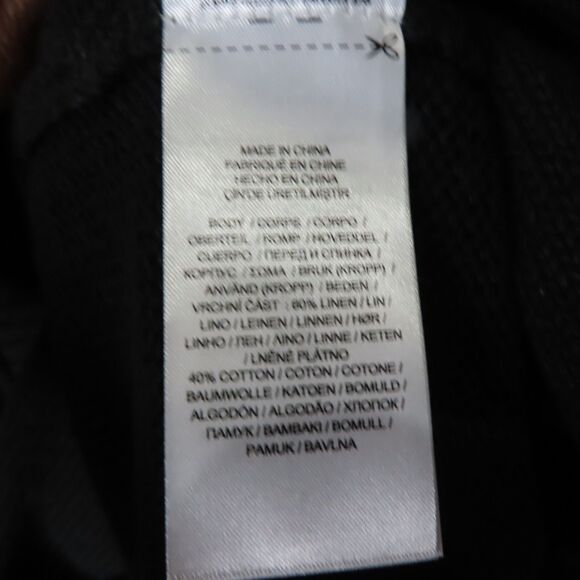 Lauren Ralph Lauren Sweater Womens XXL Black Southwestern Cardigan Linen Cotton - Picture 9 of 15